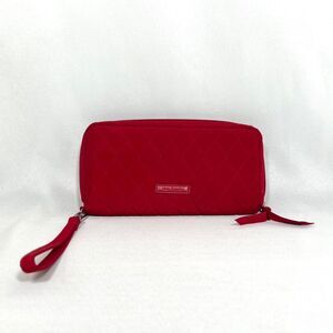 Vera Bradley RFID Accordion Wristlet Zip-Around Wallet in Red